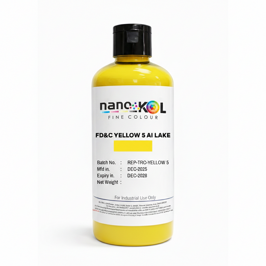 FD&C Yellow 5 AI Lake 100 gm product with white background